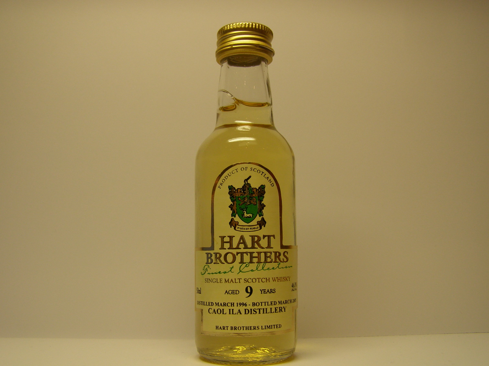 SMSW 9yo 1996-2005 "Hart Brothers" 50ml 46%Alc./Vol.